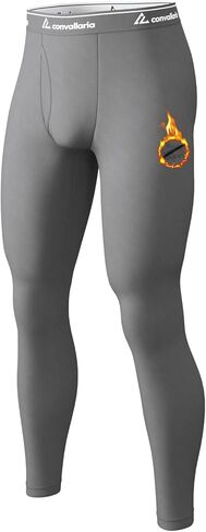 CL convallaria Men's Thermal Pants Fleece Lined Long Johns Thermal Bottom Athletic Base Layer Cold Weather Gear 2/4 Pcs in Kuwait
