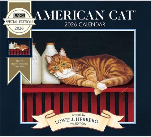 Lang Companies, American Cat Special Edition 2025 Wall Calendar in Saudi Arabia