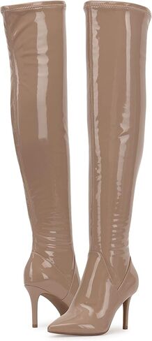 Jessica Simpson Womens Abrine Pull On Over-The-Knee Boots Black 7.5 Medium (B,M) in Saudi Arabia