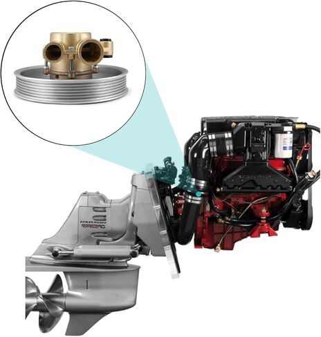 مضخة مياه البحر الخام 21212799 (محمل NSK) لسيارة فولفو بنتا 4.3L 5.0L 5.7L V8 V6 GXI GL، تحل محل #3812519 مضخة مياه البحر المثبتة على العمود المرفقي in Saudi Arabia