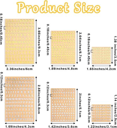 12Pcs Mini Alphabet Stickers, Gold Number Stickers & Gold Letter Stickers, Self Adhesive Glitter Graduation Cap Sticker, Upgraded Cute Handwriting Letter Vinyl Sticker for Scrapbook Greeting Christmas in Saudi Arabia