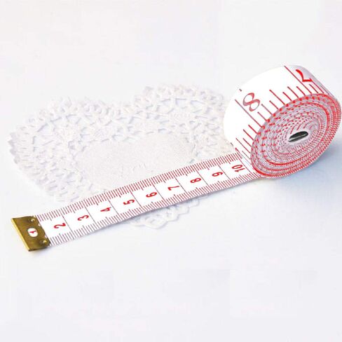 1Pcs Red Soft Tape Measure Double Scale, Flexible Sewing Ruler for Weight Loss, Sewing Tailor Craft, Vinyl Ruler Measuring Tape Has Double Scale, 150 Cm/60 Inch in Saudi Arabia