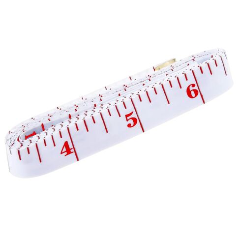 1Pcs Red Soft Tape Measure Double Scale, Flexible Sewing Ruler for Weight Loss, Sewing Tailor Craft, Vinyl Ruler Measuring Tape Has Double Scale, 150 Cm/60 Inch in Saudi Arabia