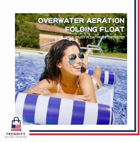 2-Pack Multi-Purpose Inflatable Pool Hammock - Saddle, Lounge Chair, Drifter; Water Hammock Lounge in Light Blue, Navy Blue in Saudi Arabia