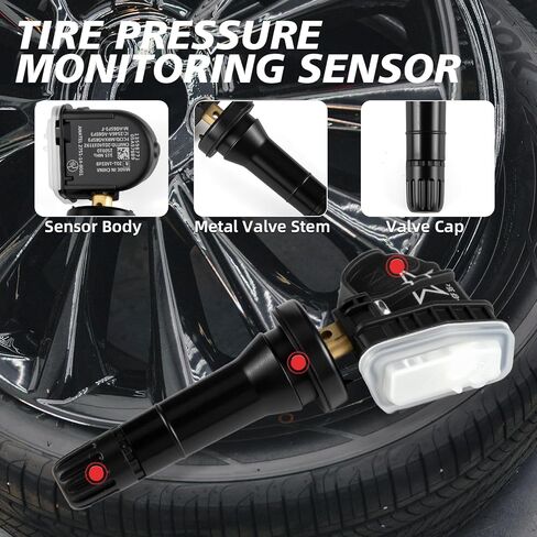 13598771 Programed Tire Pressure Monitoring Sensor TPMS Sensor Fits for:Chevy - 2007-2022 Equinox 2011-2015 Cruze 2007-2016 Silverado 1500 2500hd 3500hd 2007-2013 Avalanche Set of 4 315MHz in Kuwait