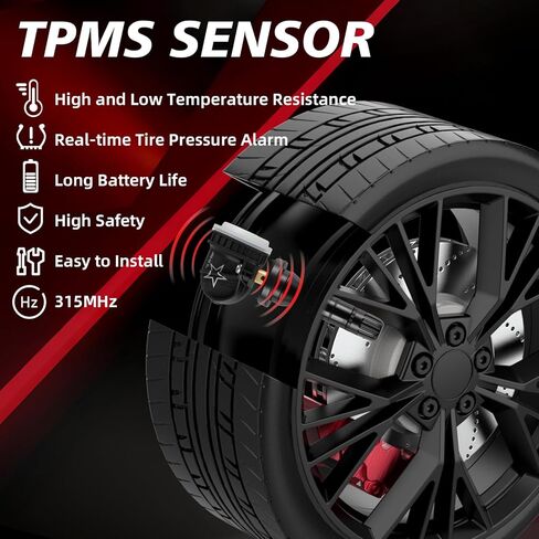 13598771 Programed Tire Pressure Monitoring Sensor TPMS Sensor Fits for:Chevy - 2007-2022 Equinox 2011-2015 Cruze 2007-2016 Silverado 1500 2500hd 3500hd 2007-2013 Avalanche Set of 4 315MHz in Kuwait