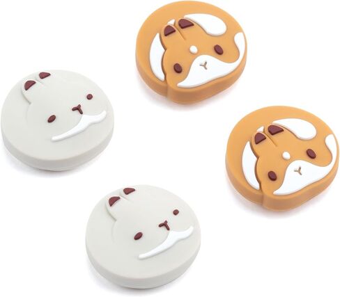 GeekShare 4PCS Thumb Grip Caps for Switch, Cute Silicone Joystick Caps Thumbstick Cover Compatible with Nintendo Switch/OLED/Switch Lite - Team Timothy in Saudi Arabia