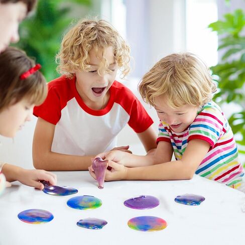 24 Pack Galaxy Slime Party Favors for Kids Slime Cup Bulk Stretchy & Non-Sticky DIY Stress Relief Putty Toy Birthday Halloween Christmas Stocking Stuffers, Classroom Reward for Girls Boys in Saudi Arabia