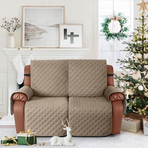 غطاء كرسي مقاوم للماء من Ruaozz، غطاء مقعد كرسي غير قابل للانزلاق لكرسي كرسي قابل للغسل، مع أشرطة مطاطية للأطفال والكلاب، كاكي، 23 بوصة in Kuwait