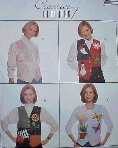 McCall's 7892 - Vest Pattern Holiday Designs - Sz 20-22 in Saudi Arabia