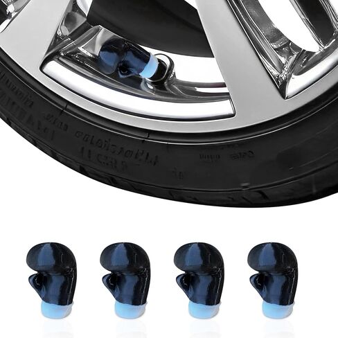 Boxing Glove Tire Valve Stem Caps – Fun Car Accessory Gift for Sports Lovers | Universal Schrader Fit | Gift for Boxing Fans (Blue) in Saudi Arabia