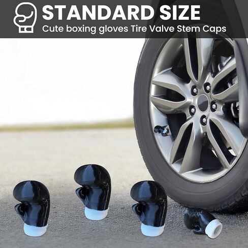 Boxing Glove Tire Valve Stem Caps – Fun Car Accessory Gift for Sports Lovers | Universal Schrader Fit | Gift for Boxing Fans (Blue) in Saudi Arabia