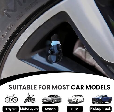 Boxing Glove Tire Valve Stem Caps – Fun Car Accessory Gift for Sports Lovers | Universal Schrader Fit | Gift for Boxing Fans (Blue) in Saudi Arabia