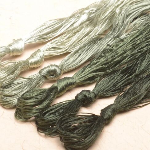 100% Nature Mulberry Handmade Embroidery Silk Thread Woven Jewelry Accessory Artificial Flowers Cross Stitch Floss DIY Sewing Kits 8 Gradient Colors 22m Each (35) in Saudi Arabia