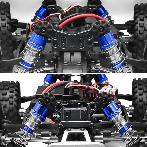 GOUPPRC Aluminum Front & Rear Shock Tower Mount Upgrades for Hyper Go H16BM H16DR H16 MJX 16207 16208 16209 16210 1/16 RC Car (Titanium) in Saudi Arabia