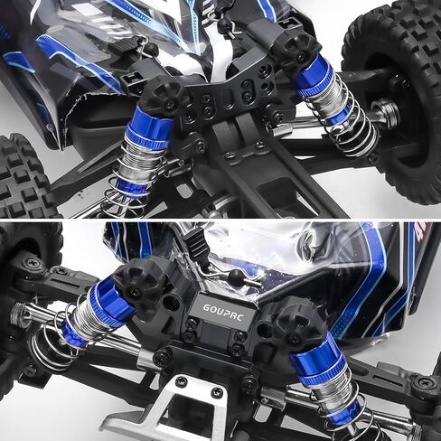 GOUPPRC Aluminum Front & Rear Shock Tower Mount Upgrades for Hyper Go H16BM H16DR H16 MJX 16207 16208 16209 16210 1/16 RC Car (Titanium) in Saudi Arabia