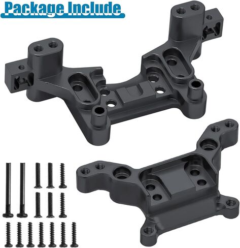GOUPPRC Aluminum Front & Rear Shock Tower Mount Upgrades for Hyper Go H16BM H16DR H16 MJX 16207 16208 16209 16210 1/16 RC Car (Titanium) in Saudi Arabia