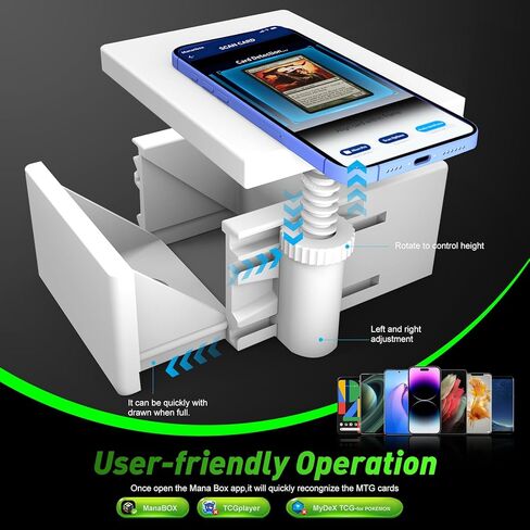 Phone Holder for TCG Card Scanning -Compatible with ManaBox App,Designed for Fast MTG & Trading Card Scans, Price Checks onUnsleeved Standard Size Cards in Saudi Arabia