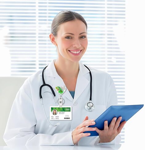 3 قطع زهرة شارة بكرة ممرضة حامل شارة قابل للسحب الأزهار لطيف مقاطع شارة طبية مع حلقة رئيسية اسم زهرة حامل معرف للمعلم ممرضة الطبيب العامل (نمط القلب ج) in Kuwait
