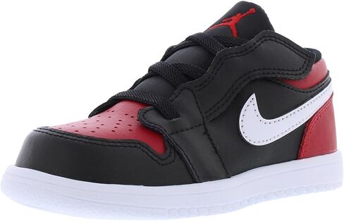 حذاء Nike Jordan 1 Low Alt PS للأولاد مقاس 12، اللون: أسود/أحمر رياضي/أبيض in Saudi Arabia