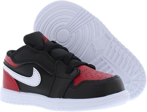 حذاء Nike Jordan 1 Low Alt PS للأولاد مقاس 12، اللون: أسود/أحمر رياضي/أبيض in Saudi Arabia