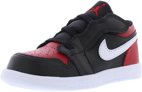 حذاء Nike Jordan 1 Low Alt PS للأولاد مقاس 12، اللون: أسود/أحمر رياضي/أبيض in Saudi Arabia