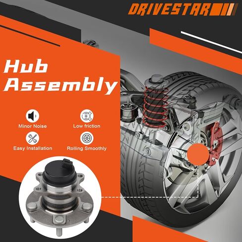 DRIVESTAR 512434 محور العجلة الخلفية ومجموعة المحمل مناسب لـ 2010 2011 2012 2013 Kia Soul FWD 5Lug W/ABS in Kuwait