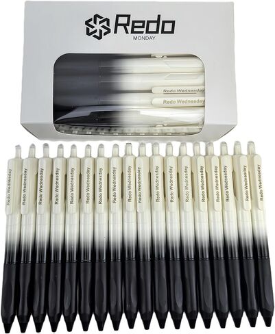 RW01P6, Gel Ink Rollerball Pens, 6 Pack, Black Ink, Ultra Fine, 0.5mm, Writting Smooth, Gradient Color (Black RW01P6) in Saudi Arabia