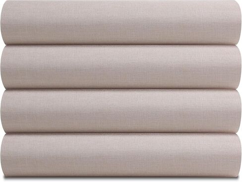 قماش كتاب مقاس 14 × 10 بوصة سطح قماشي مدعوم بالورق قماش تجليد الكتب للكبار DIY غلاف ألبوم الكتب لوازم الأعمال اليدوية المنزلية (العاج، 4 قطع) in Kuwait