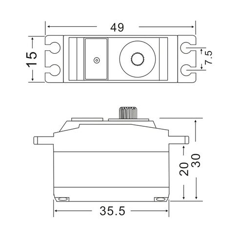 PDI-HV2546 2545 25 جرام 6.6 كجم ميتال جير رقمي جوفاء رمح الذيل المؤازرة (PDI-HV2545MG 2 قطعة) in Saudi Arabia