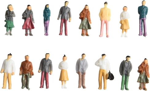 100Pcs DIY Sand Table Character Model Colorful Mini Sand Table Model Human Scene Model Background Figure Colorful/H-18Mm*100 Outdoor Garden Decor,Lawn Ornaments in Saudi Arabia