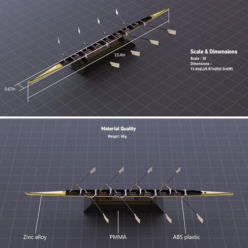 Rowing 8+ Alloy Model,a Birthday Present,Club Gifts,Souvenirs for Large-Scale competitions, Simulation Rowing Model in Saudi Arabia