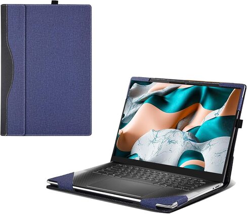 حافظة كمبيوتر محمول WODBO لأجهزة الكمبيوتر المحمول Dell XPS 15 9500 9510 9520 9530 مقاس 15 بوصة [غير متوافقة مع أي طراز آخر]، غطاء جيب داخلي من جلد البولي يوريثان 2 في 1 (أحمر خمري) in Saudi Arabia