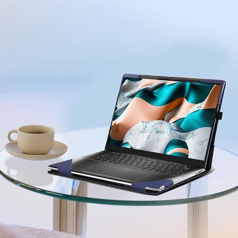 حافظة كمبيوتر محمول WODBO لأجهزة الكمبيوتر المحمول Dell XPS 15 9500 9510 9520 9530 مقاس 15 بوصة [غير متوافقة مع أي طراز آخر]، غطاء جيب داخلي من جلد البولي يوريثان 2 في 1 (أحمر خمري) in Saudi Arabia