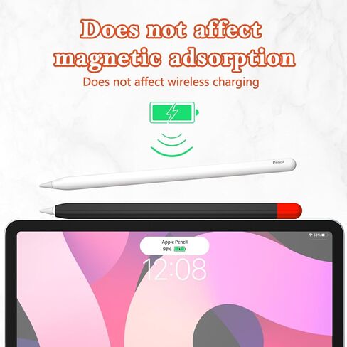 Pencil Case Compatible with Apple Pencil Case 2nd Generation, Soft Silicone Protect Sleeve Anti-Slip Anti-Fall Stylus Pen Cover, Purple in Saudi Arabia