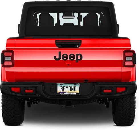 iPick Image for Jeep Gladiator Black Real 3K Carbon Fiber Finish ABS Plastic License Plate Frame in Saudi Arabia