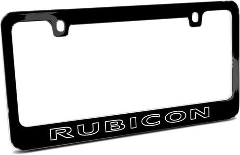 iPick Image Made for Jeep Rubicon Outline Black Metal License Plate Frame in Saudi Arabia
