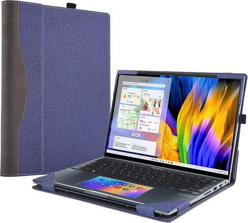 غطاء حافظة كمبيوتر محمول لجهاز Asus Zenbook 14 14X OLED UX5401 UX5400 UX3402 UM3402 & Zenbook 14 Flip [ليست نماذج أخرى] حقيبة كمبيوتر محمولة واقية من جلد البولي يوريثان (نبيذ أحمر) in Saudi Arabia