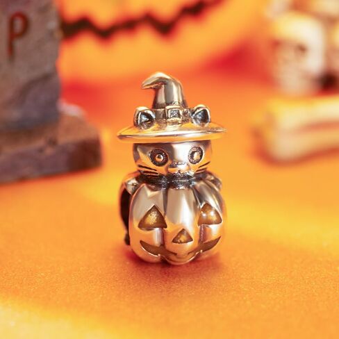 KEQ Halloween Night Dangle Charms لسوار 925 فضة رعب الهالوين الخرزة سحر للنساء سوار قلادة القرط المفاتيح DIY مجوهرات الحفلات in Kuwait