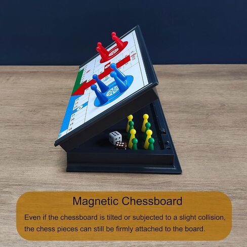 Ludo Board Game - Magnetic Folding Travel Set, Suitable for Adults and Kids, Easy to Carry, 9.78 inches in Size in Saudi Arabia