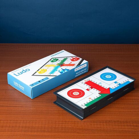 Ludo Board Game - Magnetic Folding Travel Set, Suitable for Adults and Kids, Easy to Carry, 9.78 inches in Size in Saudi Arabia