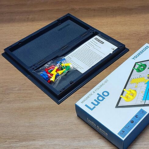 Ludo Board Game - Magnetic Folding Travel Set, Suitable for Adults and Kids, Easy to Carry, 9.78 inches in Size in Saudi Arabia