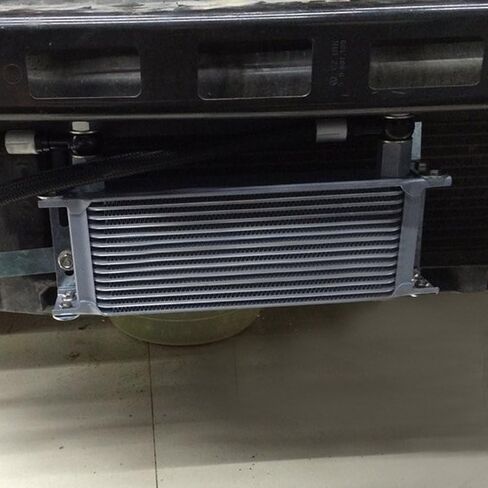 Universal 28 Row 10AN-10AN Aluminum Engine Transmission Oil Cooler + 7" Fixed Engine Cooling Fan in Saudi Arabia