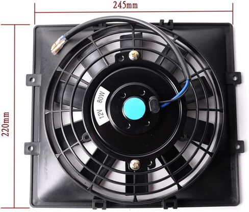 Universal 28 Row 10AN-10AN Aluminum Engine Transmission Oil Cooler + 7" Fixed Engine Cooling Fan in Saudi Arabia