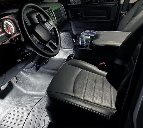 iJDMTOY Round Shape Xenon White Full LED Footwell Under Dash Courtesy Light Assemblies Compatible with RAM 1500 2500 3500 Classic Dodge Durango, with Jeep Grand Cherokee Wrangler Commander Liberty in Saudi Arabia