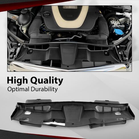 Radiator Fan Shroud Top Upper Cover Shield Compatible with Benz E350 4Matic Coupe 2-Door 2012-2013; Fit Benz E350 4Matic Sedan 4-Door 2012-2013 2125000155, 2125000255, 2125000355, A2125000255 Black in Saudi Arabia