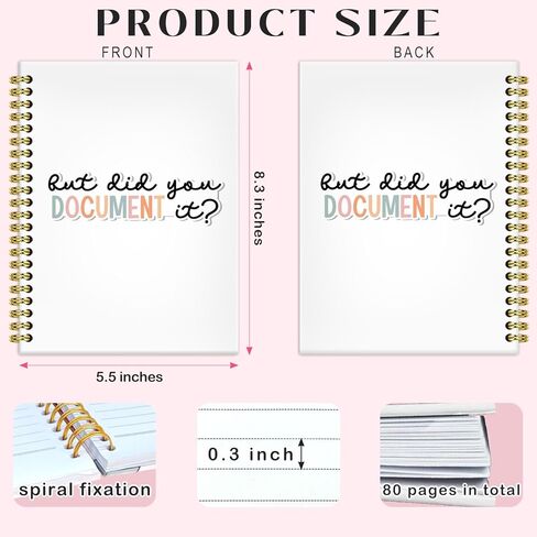 BRRNYOI But Did You Document It Notebook Journal 5.5x8.3, HR Human Resource Gifts, Office Humor Gifts for Coworker Notebook, Funny Work Gift Hardcover Spiral Notebooks for Note Taking in Saudi Arabia