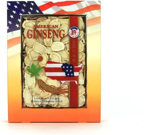 Hsu's Ginseng SKU 0126XXL-2 |Cultivated American Ginseng Sorted Jumbo Slices 2 oz | | 许氏花旗參巨大號規格片2 oz | 2 oz Box, 西洋参, 花旗參 in Saudi Arabia