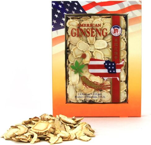 Hsu's Ginseng SKU 0126XXL-2 |Cultivated American Ginseng Sorted Jumbo Slices 2 oz | | 许氏花旗參巨大號規格片2 oz | 2 oz Box, 西洋参, 花旗參 in Saudi Arabia