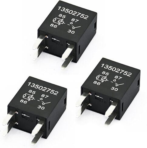 3 Pcs 13502752, 2752 Fuel Pump/Starter/AC/Headlight Relay Fit for Silverado 1500 HD 2500 3500 Classic Impala Trailblazer EXT Sierra Cobalt Malibu Cavalier Tahoe, 12V 35A 4 Pins in Saudi Arabia